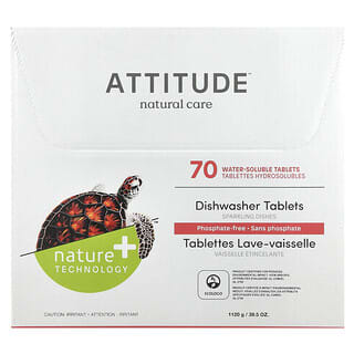 ATTITUDE, Dishwasher Tablets, 70  Water Soluble Tablets