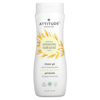 ATTITUDE, Oatmeal Sensitive Natural Care, Shower Gel, Moisturize & Revitalize, Argan Oil, 16 fl oz (473 ml)