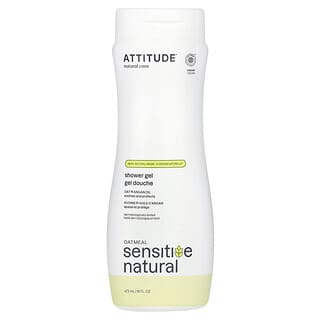 ATTITUDE, Oatmeal Sensitive Natural, Shower Gel, Oat & Argan Oil, 16 fl oz (473 ml)