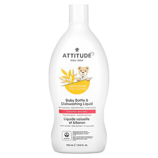 ATTITUDE (أتيتيود)‏, Baby ، زجاجة الرضاعة الطبيعية وسائل غسيل الأطباق ، 23.6 أونصة سائلة (700 مل)