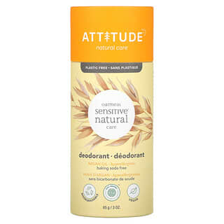 ATTITUDE, Desodorante de avena para el cuidado natural para pieles sensibles, Aceite de argán, 85 g (3 oz)