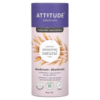 ATTITUDE, Cuidado natural para pieles sensibles a la avena, Desodorante, Manzanilla`` 85 g (3 oz)