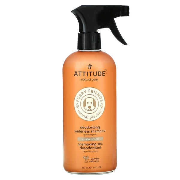 ATTITUDE, Shampooing désodorisant sans eau, Lavande, 473 ml