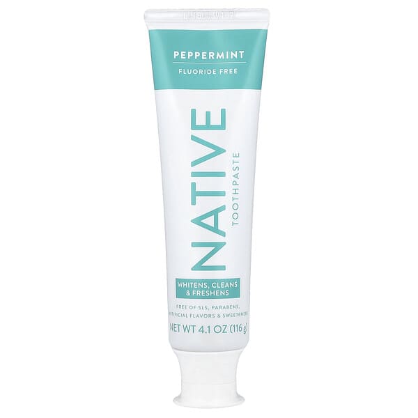 Native, Dentifrice, Sans fluorure, Menthe poivrée, 116 g