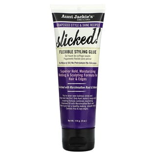 Aunt Jackie's Curls & Coils, Slicked !, Pegamento para peinar flexible`` 114 g (4 oz)