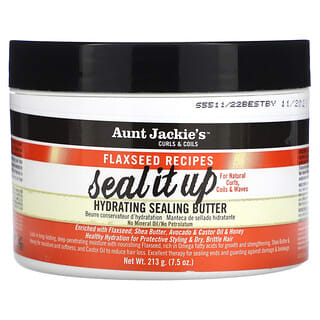 Aunt Jackie's Curls & Coils, Seal It Up, Manteca selladora hidratante, 213 g (7,5 oz)