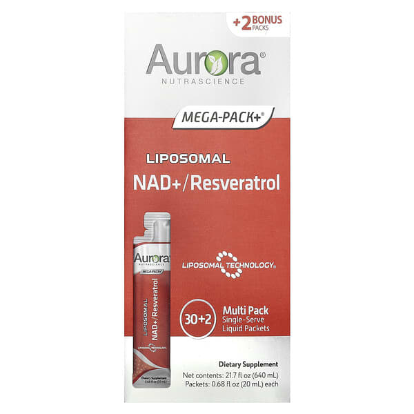 Liposomal NAD+/Resveratrol, 32 Packets, 0.68 fl oz (20 ml) Each