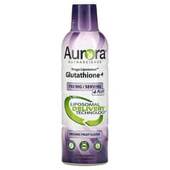 Aurora Nutrascience, Mega-Liposomal Glutathione+, Plus Vitamin C, Organic Fruit, 750 mg, 16 fl oz (480 ml)
