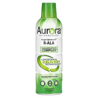 Aurora Nutrascience, Mega-Liposomal R-ALA, R-альфа липоевая кислота, со вкусом органических фруктов, 480 мл (16 жидк. унций)