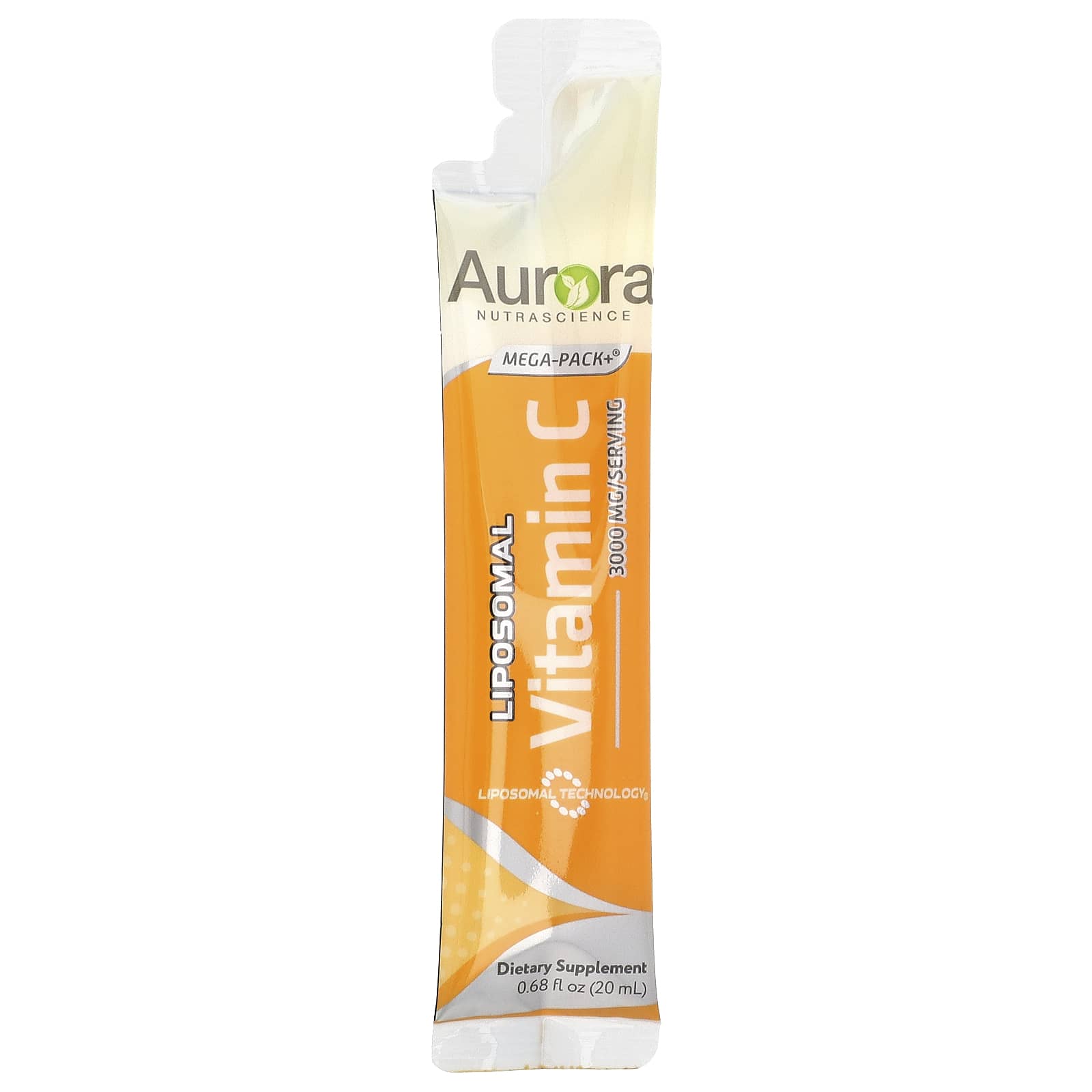 Aurora Nutrascience, Mega-Pack + 脂質體維他命 C，32 包，每包 0.68 液量盎司（20 毫升）