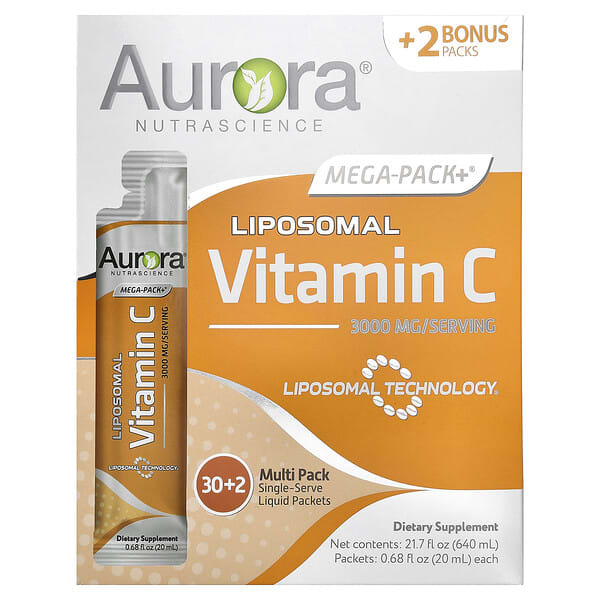 Mega-Pack+®, Liposomal Vitamin C, 32 Packs, 0.68 fl oz (20 ml) Each