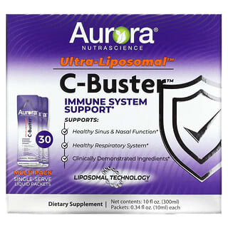 Aurora Nutrascience, Ultra-liposomal, C-Buster, 30 sobres, 10 ml (0,34 oz. Líq.) Cada uno