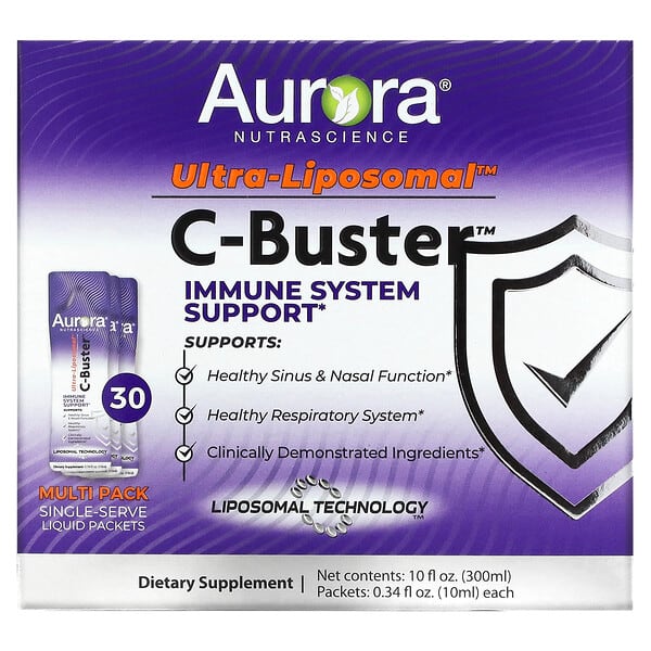 Aurora Nutrascience, Ultra-Liposomal, C-Buster, 30팩, 팩당 10ml(0.34fl oz)
