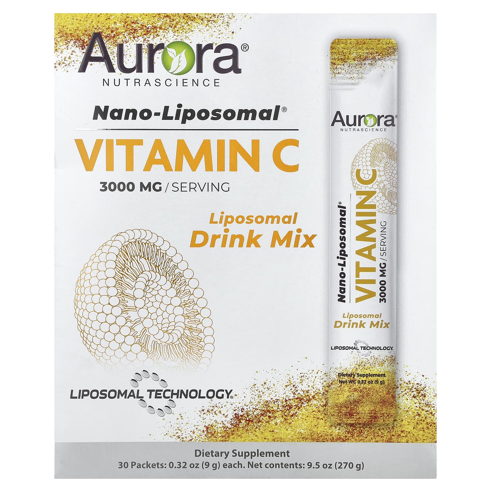 Nano-Liposomal® Vitamin C, 30 Packets, 0.32 oz (9 g) Each