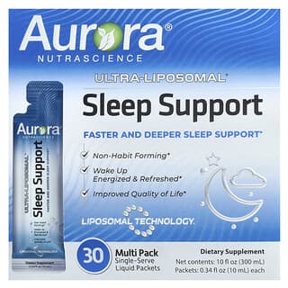 Aurora Nutrascience, Refuerzo para dormir ultraliposomal, 30 sobres, 10 ml (0,34 oz. líq.) cada uno