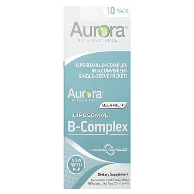 Aurora Nutrascience, Liposomal B Complex, 10 Packets, 0.68 fl oz (20 ml) Each