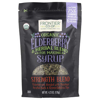 Frontier Co-op, Organic Elderberry & Herbal Blend For Making Syrup, Strength Blend, 4.23 oz (120 g)