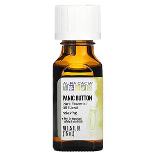 Aura Cacia, 全精油混合配方，Panic Button，0.5 液量盎司（15 毫升）