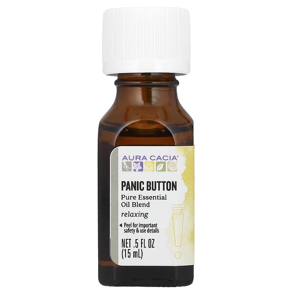 Aura Cacia, 순수 에센셜 오일 혼합물, Panic Button, 15ml(0.5fl oz)