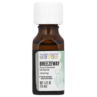 Aura Cacia, Mezcla de aceites esenciales puros, Breezeway, 15 ml (0,5 oz. Líq.)