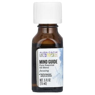 Aura Cacia, Mezcla de aceites esenciales puros, Mind Guide`` 15 ml (0,5 oz. Líq.)