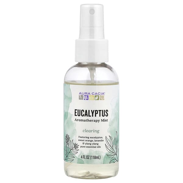 Aura Cacia, Aromatherapy Mist, Clearing Eucalyptus, 4 fl oz (118 ml)