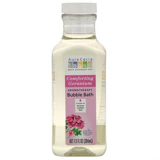 Aura Cacia, Baño de burbujas de aromaterapia, geranio reconfortante, 13 oz fluidas (384 ml)
