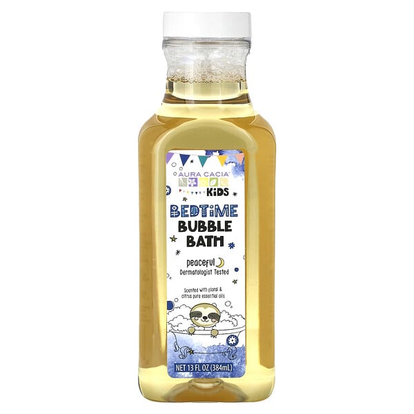 Aura Cacia, 어린이용, 베드타임 버블 배스, 피스풀, 384ml(13fl oz)