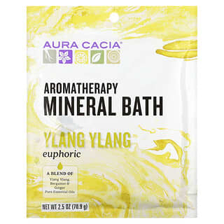Aura Cacia, Aromatherapy Mineral Bath, Euphoric Ylang Ylang, 2.5 oz (70.9 g)