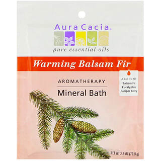Aura Cacia, Baño mineral de aromaterapia, calentamiento, bálsamo de abeto, 2,5 onzas (70,9)