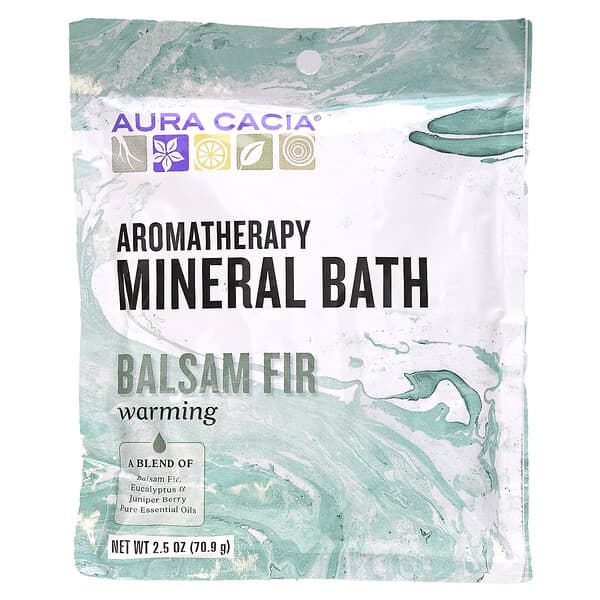 Aura Cacia, 芳香調理礦泉浴，溫暖香脂冷杉，2.5盎司（70.9克）