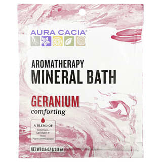 Aura Cacia, Baño de minerales de aromaterapia, geranio reconfortante, 2,5 oz (70,9 g)