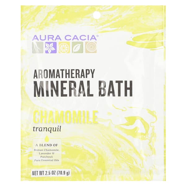 Aura Cacia, 아로마테라피 미네랄 배스, 카모마일, 70.9g(2.5oz)