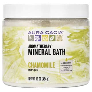 Aura Cacia, Banho Mineral de Aromaterapia, Camomila Tranquila, 16 oz (454 g)
