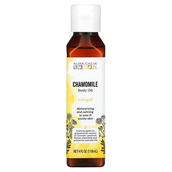 Aura Cacia, Body Oil, Chamomile, 4 fl oz (118 ml)