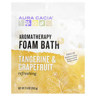 Aura Cacia, Aromatherapy Foam Bath, Tangerine & Grapefruit, 2.5 oz (70.9 g)