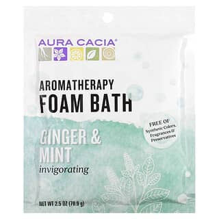 Aura Cacia, Aromatherapy Foam Bath, Ginger & Mint, 2.5 oz (70.9 g)