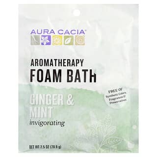 Aura Cacia, Aromaterapi Köpük Banyosu, Zencefil ve Nane, 2,5 oz (70,9 g)