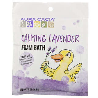 Aura Cacia, Espuma de baño calmante, Aceite esencial de lavanda, 2.5 oz (70.9 g)