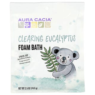 Aura Cacia, 清洁泡沫浴，桉树，2.5盎司（70.9克）