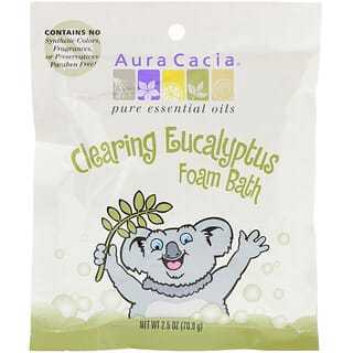 Aura Cacia, Clearing Foam Bath, Eucalyptus, 2.5 oz (70.9 g)
