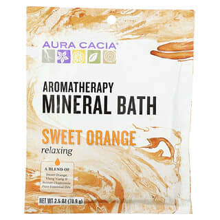Aura Cacia, Aromatherapy Mineral Bath, Relaxing, Sweet Orange, 2.5 oz (70.9 g)