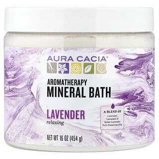 Aura Cacia, Aromatherapie Mineralbad,Entspannender Lavendel, 16 oz (454 g)