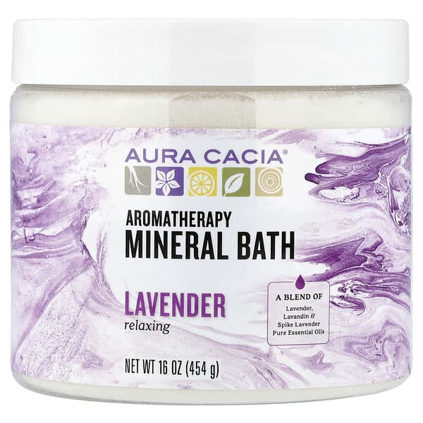 Aura Cacia, Aromatherapie-Mineralbad, Lavendel, 454 g (16 oz.)