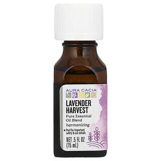 Aura Cacia, Pure Essential Oil Blend, Lavender Harvest, 0.5 fl oz (15 ml)