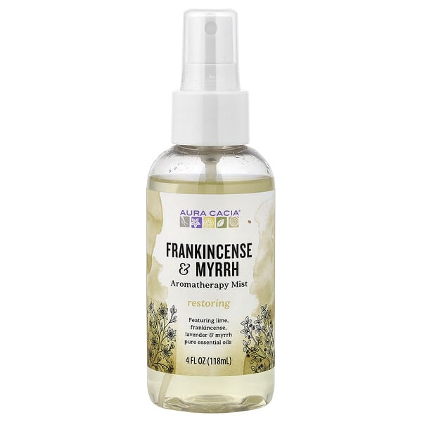 Aura Cacia, 아로마테라피 미스트, 유향 & 몰약, 118ml(4fl oz)