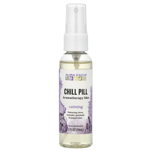 Aura Cacia, 칠 필, 에센셜 솔루션 미스트, 59ml(2fl oz)