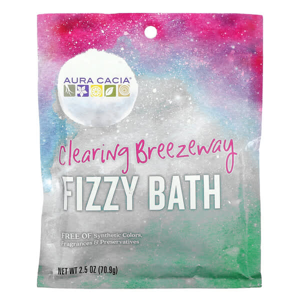 Aura Cacia, Fizzy Bath, Clearing Breezeway, 2.5 oz (70.9 g)