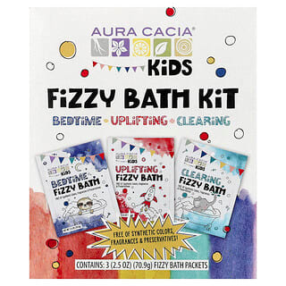 Aura Cacia, Kit de bain pétillant pour enfants, Assortiment, 3 sachets, 70,9 g chacun