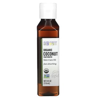 Aura Cacia, Aceite orgánico para el cuidado de la piel, aceite de coco fraccionado, 118 ml (4 oz. líq.)